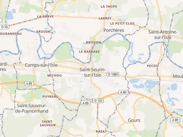 Plan de Saint-Seurin-sur-l’Isle