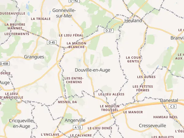 Plan de Douville-en-Auge