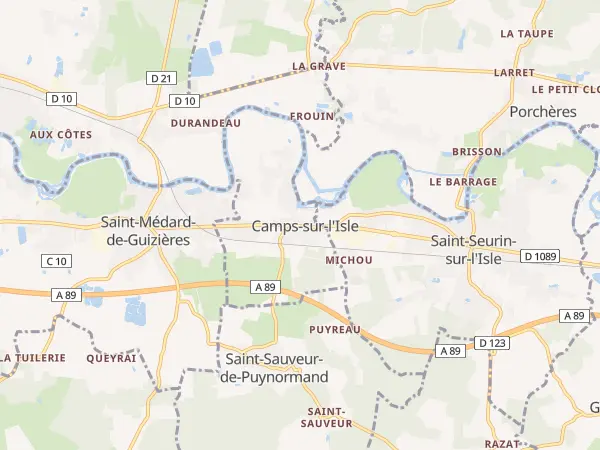 Plan de Camps-sur-l’Isle