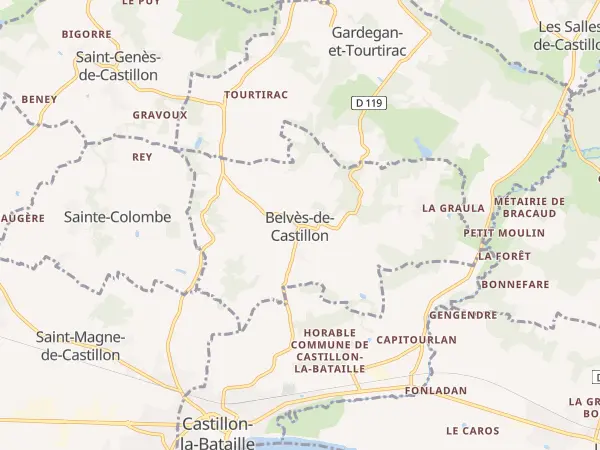 Plan de Belvès-de-Castillon