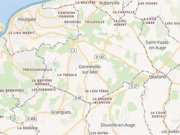 Plan de Gonneville-sur-Mer