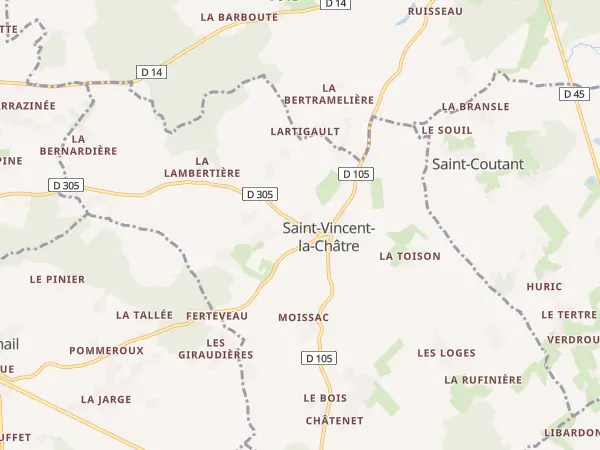 Plan de Saint-Vincent-la-Châtre