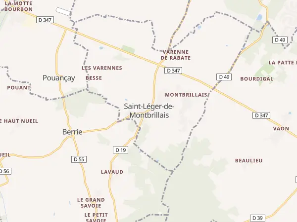 Plan de Saint-Léger-de-Montbrillais