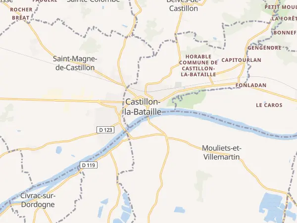 Plan de Castillon-la-Bataille