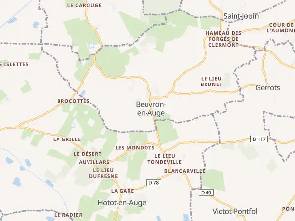 Plan de Beuvron-en-Auge