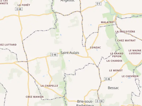 Plan de Saint-Aulais-la-Chapelle