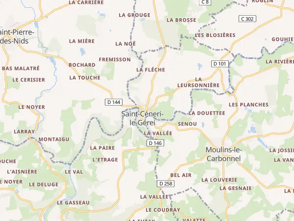 Plan de Saint-Céneri-le-Gérei