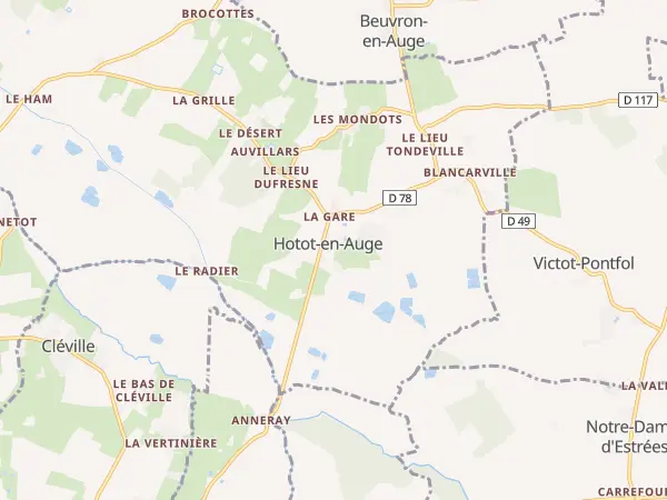 Plan de Hotot-en-Auge