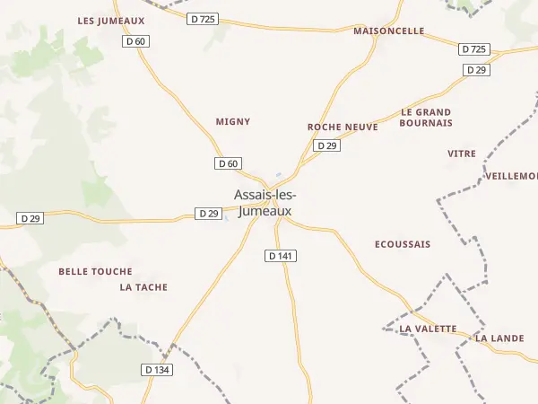 Plan de Assais-les-Jumeaux