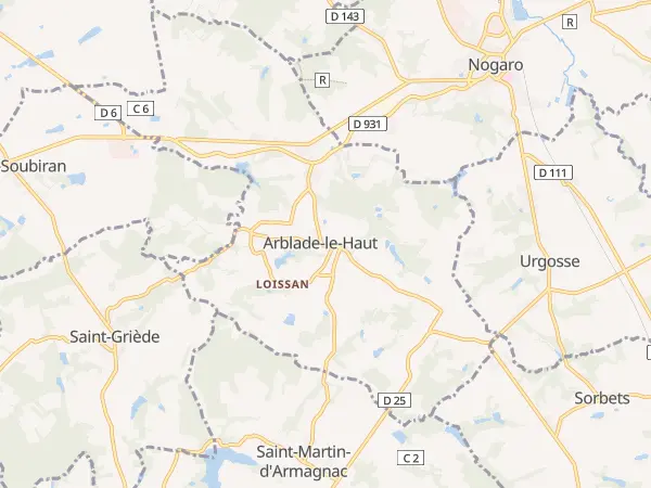 Plan de Arblade-le-Haut