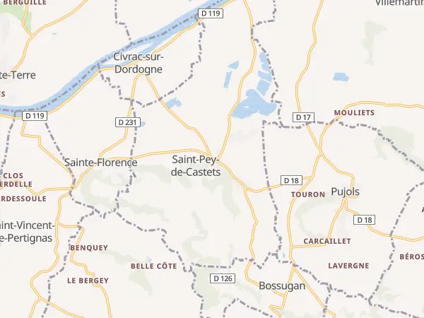 Plan de Saint-Pey-de-Castets