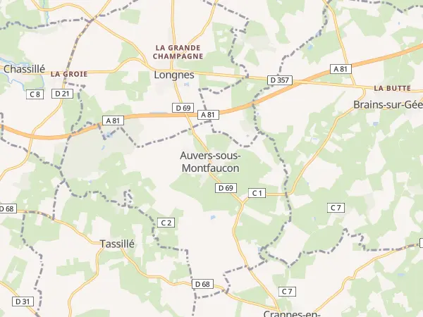 Plan de Auvers-sous-Montfaucon