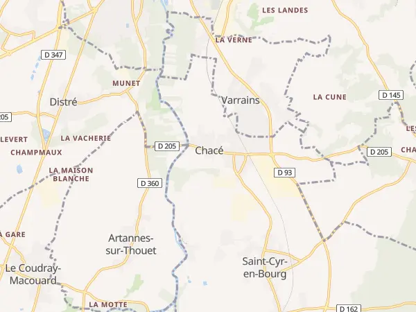 Plan de Bellevigne-les-Châteaux