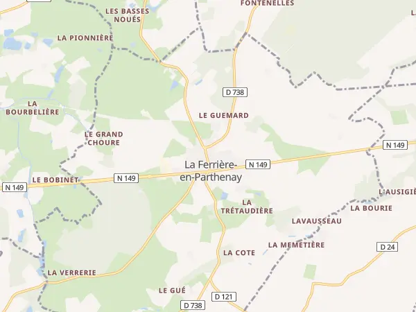 Plan de La Ferrière-en-Parthenay