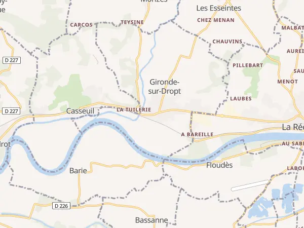 Plan de Gironde-sur-Dropt