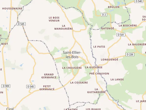 Plan de Saint-Ellier-les-Bois
