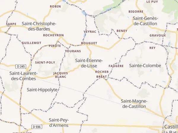 Plan de Saint-Étienne-de-Lisse