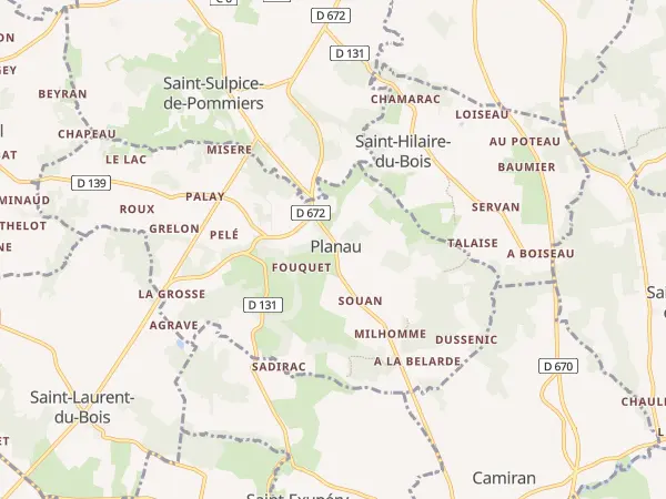 Plan de Saint-Félix-de-Foncaude
