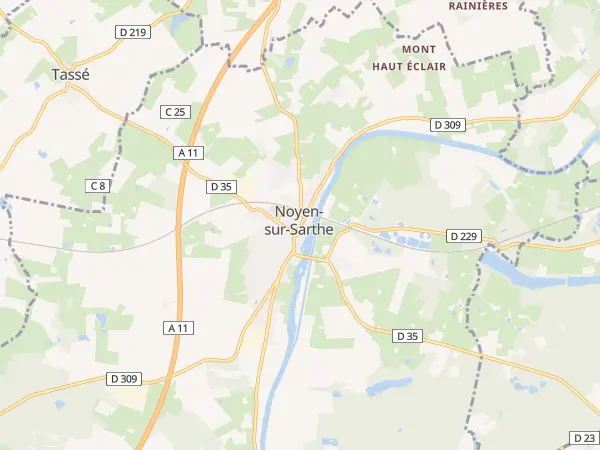 Plan de Noyen-sur-Sarthe