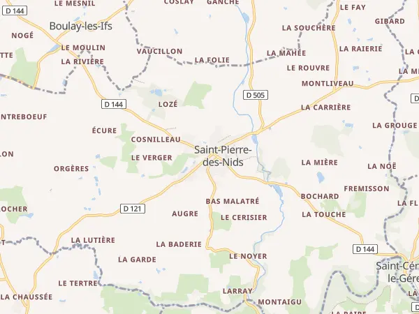Plan de Saint-Pierre-des-Nids