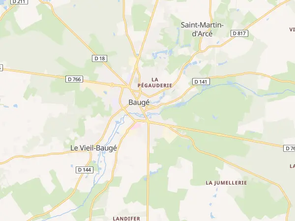 Plan de Baugé-en-Anjou
