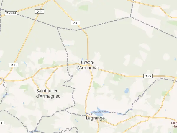 Plan de Créon-d’Armagnac