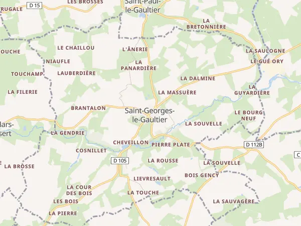 Plan de Saint-Georges-le-Gaultier