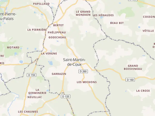 Plan de Saint-Martin-de-Coux