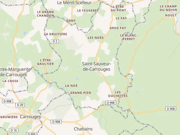 Plan de Saint-Sauveur-de-Carrouges