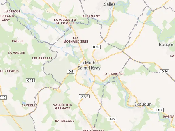 Plan de La Mothe-Saint-Héray