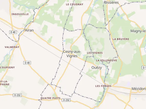 Plan de Cesny-aux-Vignes