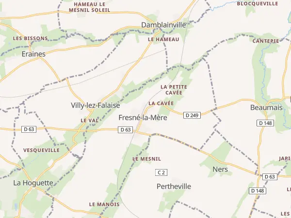 Plan de Fresné-la-Mère