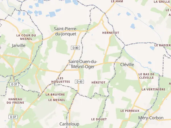 Plan de Saint-Ouen-du-Mesnil-Oger