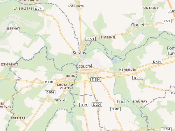 Plan de Écouché-les-Vallées
