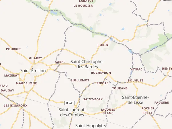 Plan de Saint-Christophe-des-Bardes
