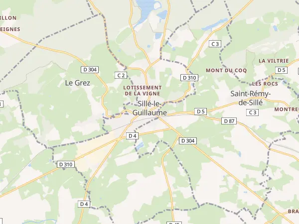 Plan de Sillé-le-Guillaume