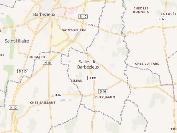 Plan de Salles-de-Barbezieux