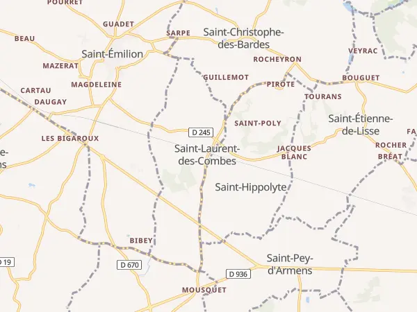 Plan de Saint-Laurent-des-Combes