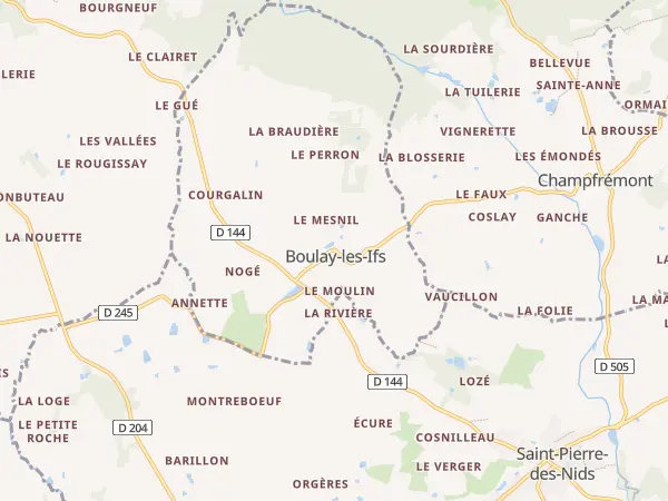 Plan de Boulay-les-Ifs