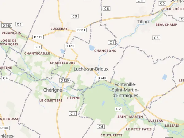 Plan de Luché-sur-Brioux