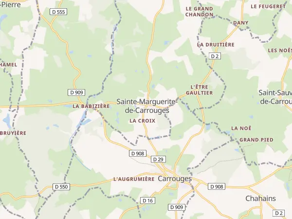 Plan de Sainte-Marguerite-de-Carrouges