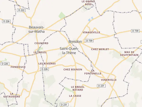 Plan de Saint-Ouen-la-Thène