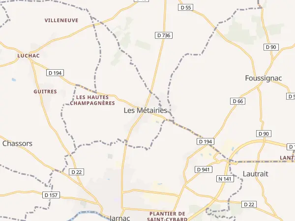 Plan des Métairies