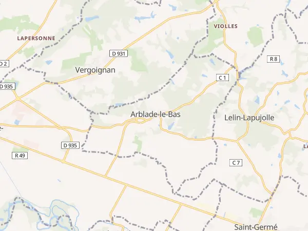 Plan de Arblade-le-Bas
