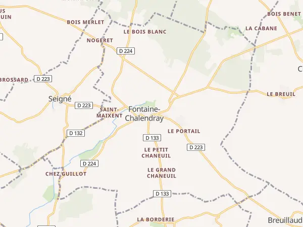 Plan de Fontaine-Chalendray