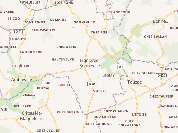 Plan de Lignières-Ambleville