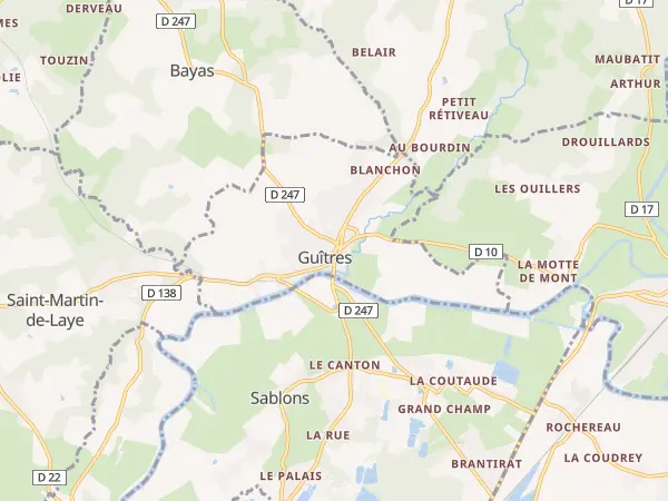 Plan de Guîtres