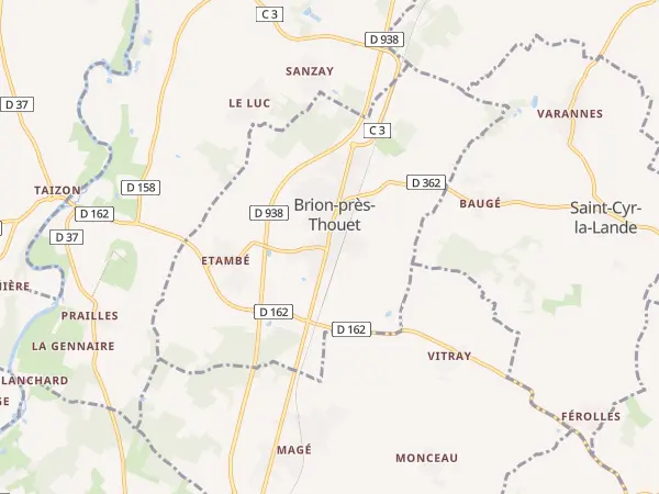 Plan de Brion-près-Thouet