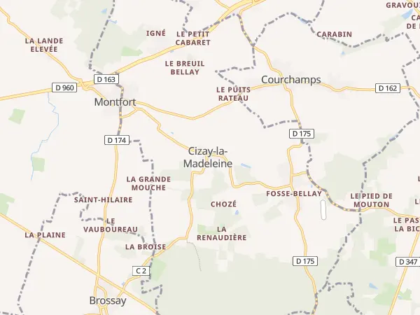 Plan de Cizay-la-Madeleine