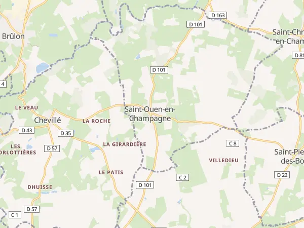 Plan de Saint-Ouen-en-Champagne